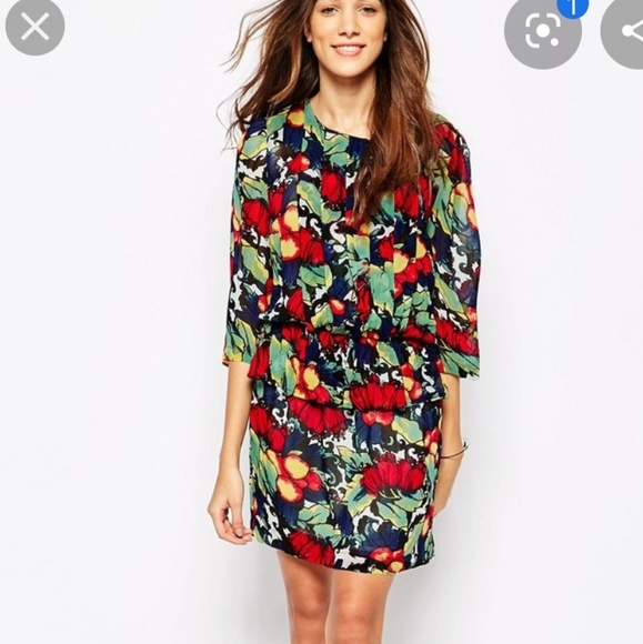 Ganni Mesdames Georgette Dress in tutti fruitti M - Picture 5 of 11